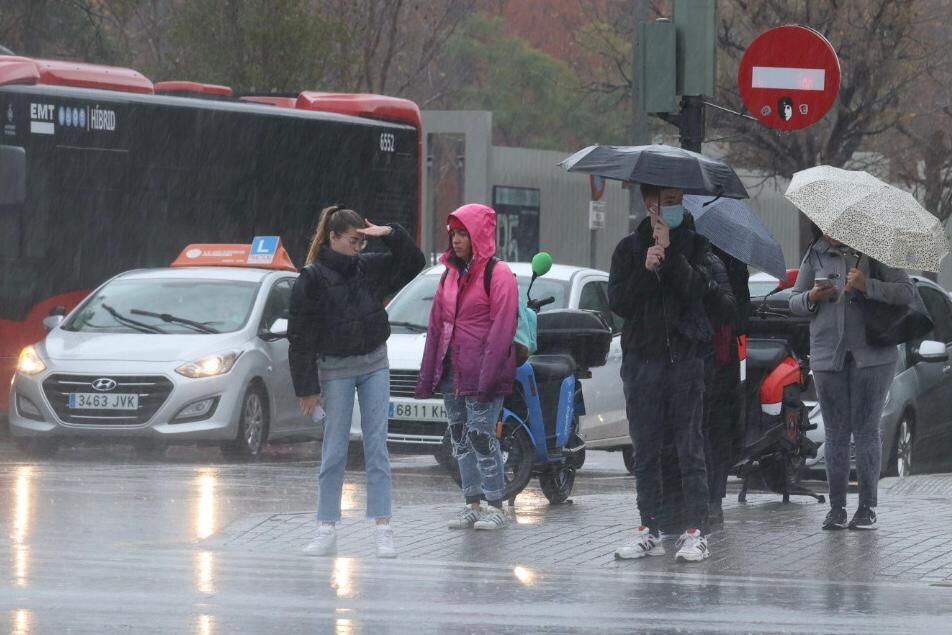 Temporal de lluvia en València