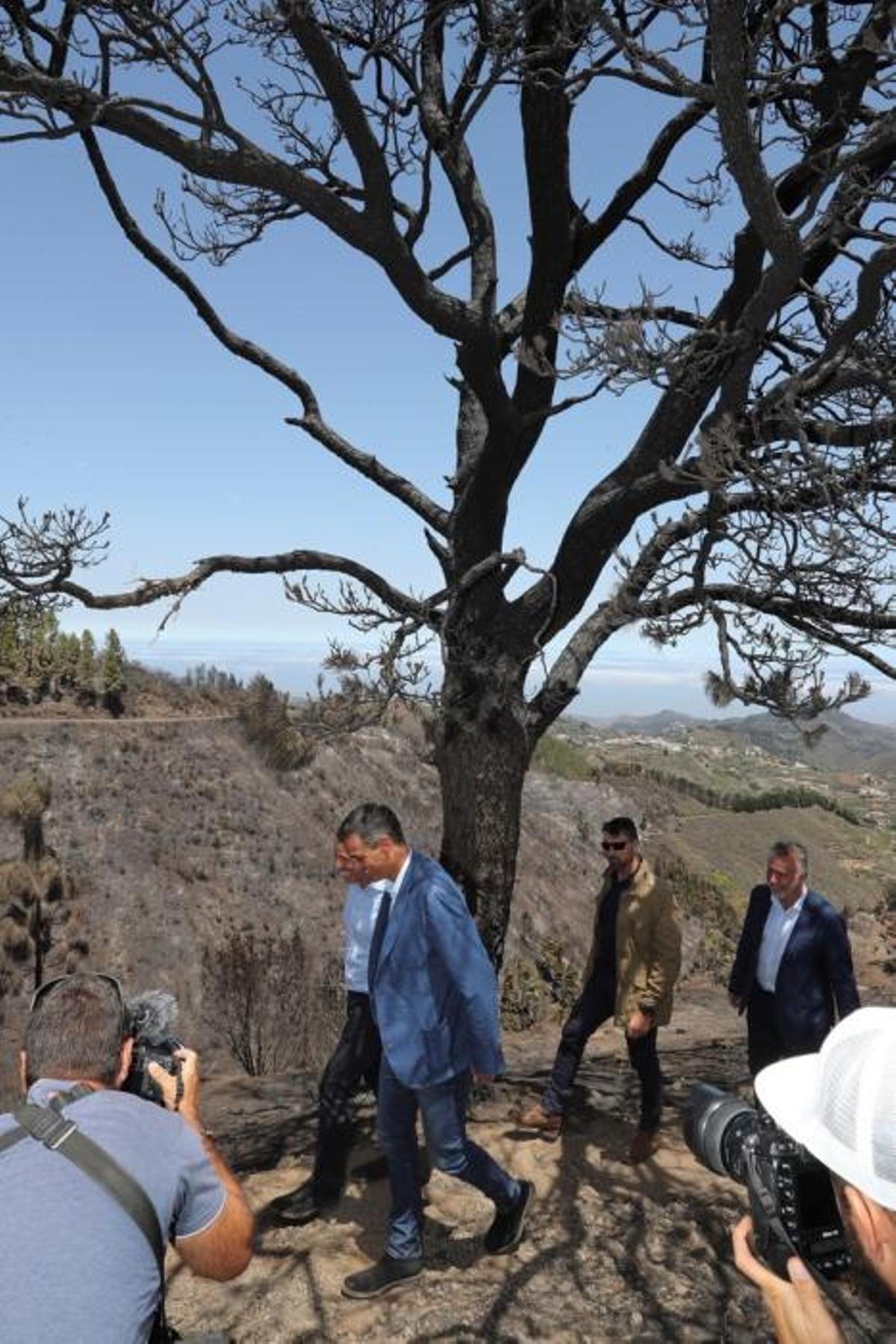 Pedro Sánchez visita las zonas del incendio de ... Pedro Sánchez visita las zonas del incendio de ...