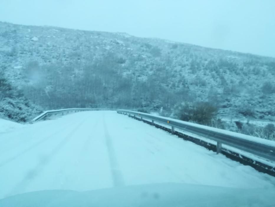 Efectos del temporal de nieve en la comarca de San