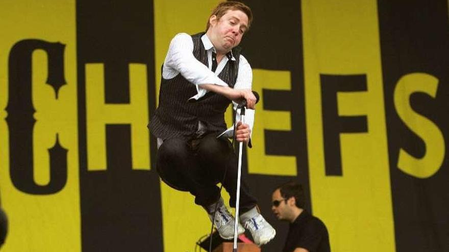 Ricky Wilson, durante una actuación de Kaiser Chiefs.