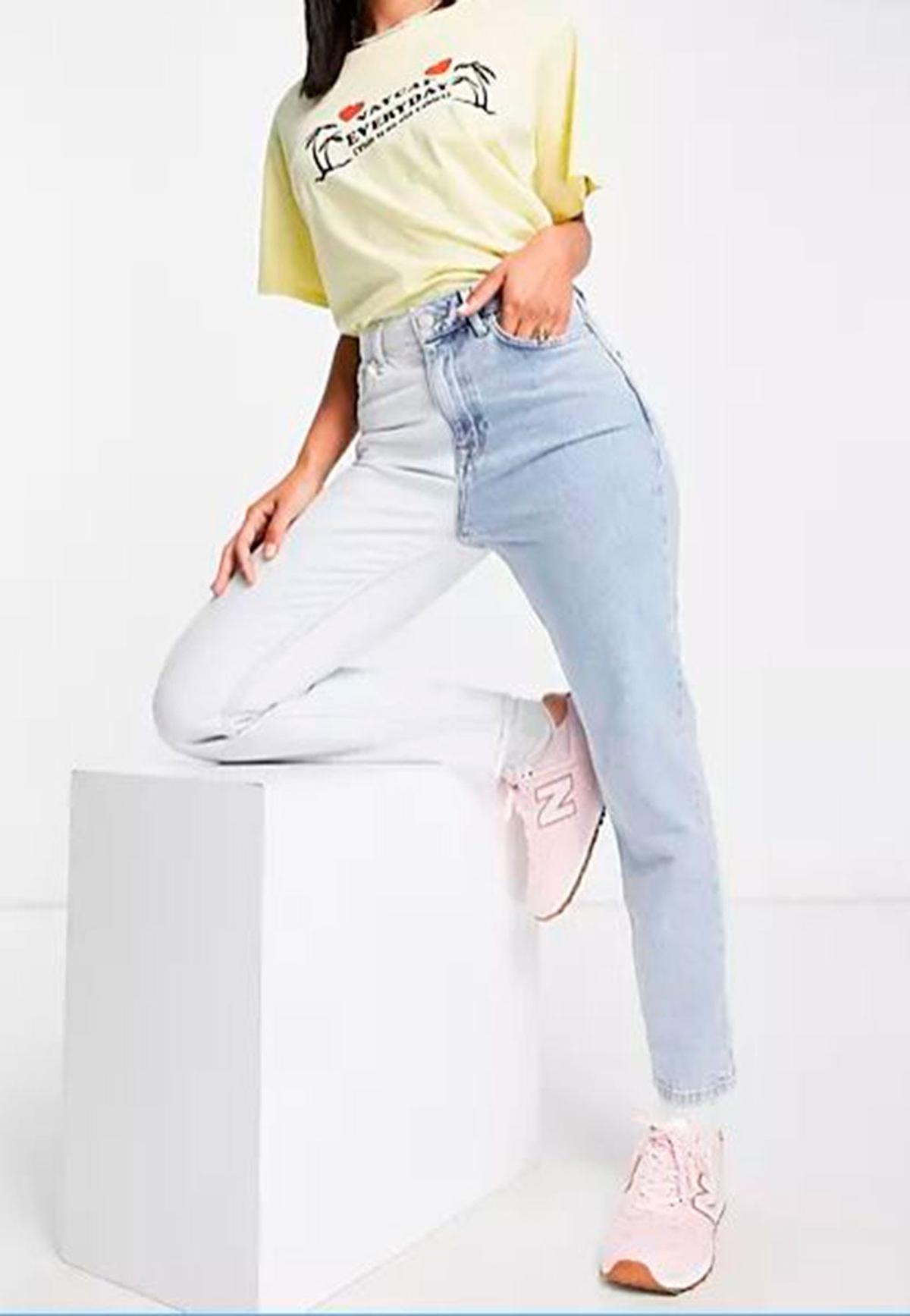 Jeans bicolor de Asos (precio: 41,99 euros)