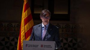 El president de la Generalitat, Salvador Illa, en un acto