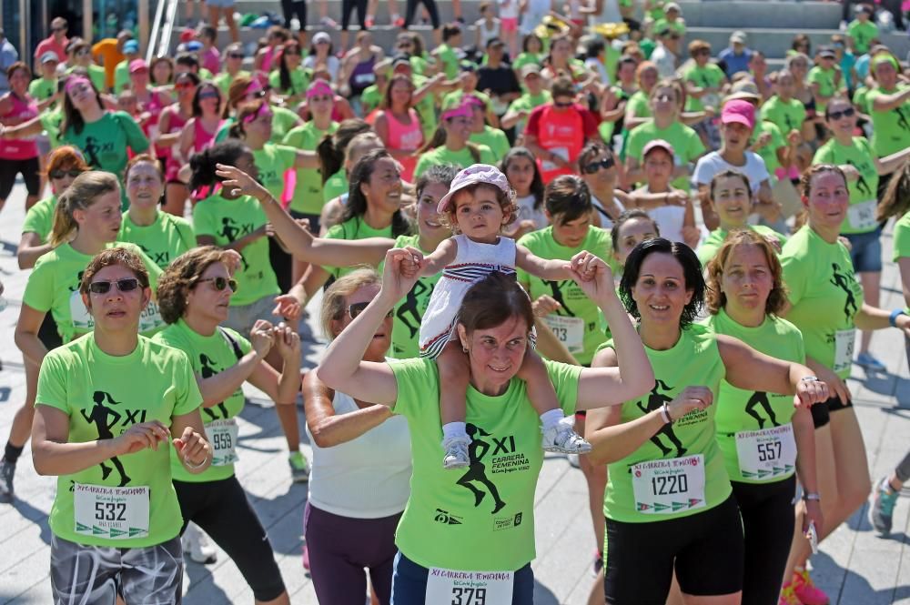 La ola de solidaridad venció a la ola de calor en la Carrera Solidaria Femenina de Vigo, en la que hubo mucha diversión