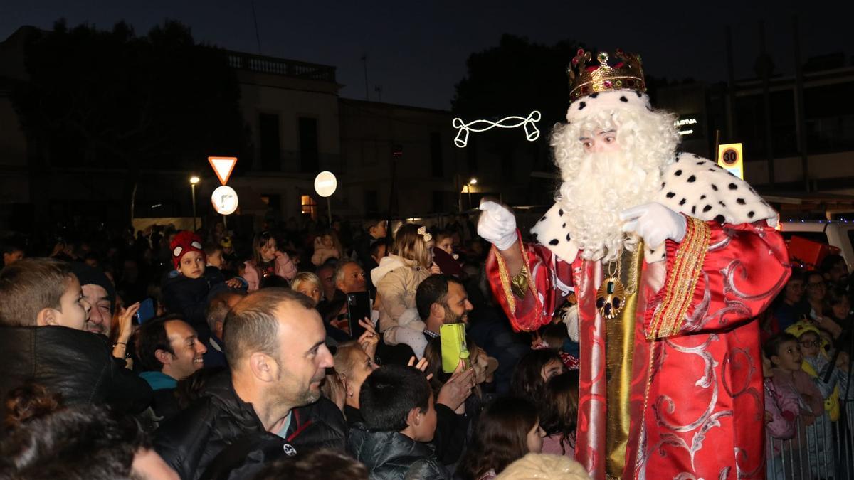 Una imagen del Rey Melchor de Portocolom durante la pasada cabalgata.