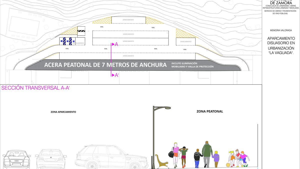 Nuevo plano del aparcamiento parking de La Vaguada