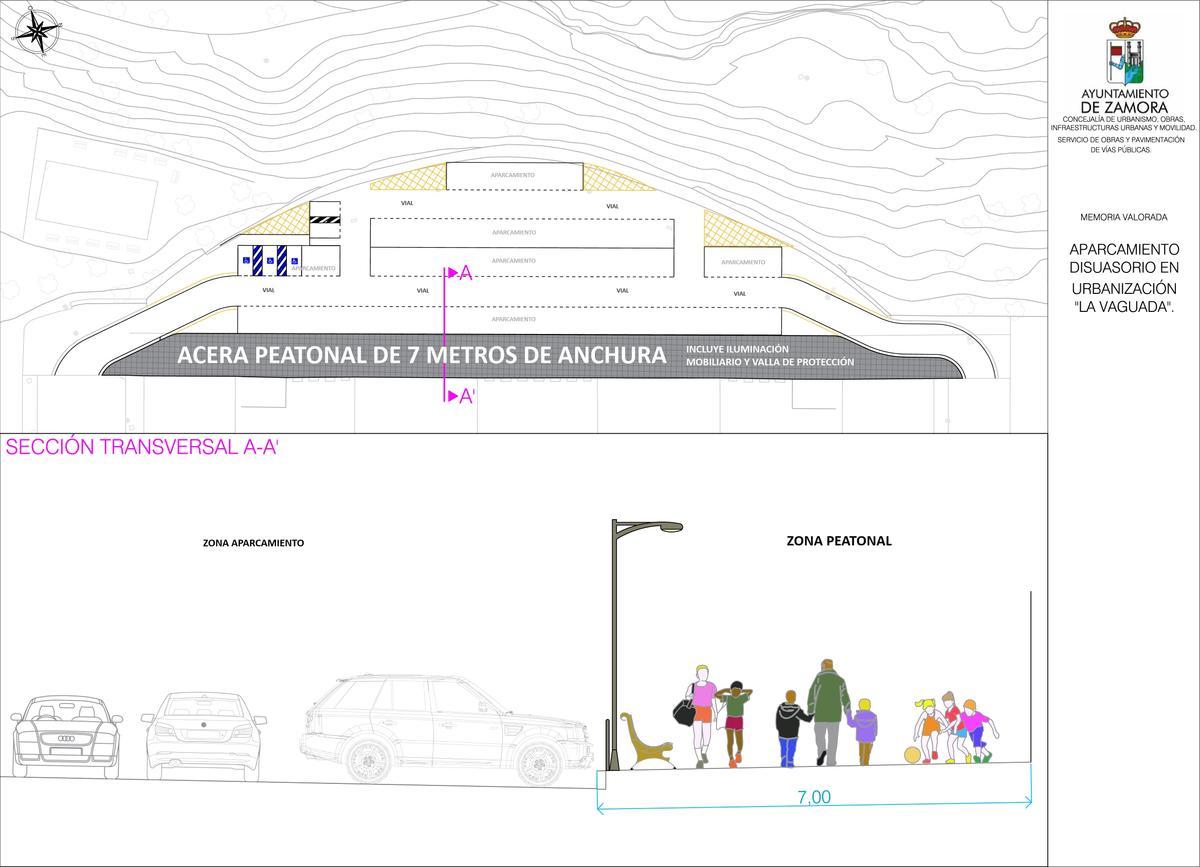 Nuevo plano del aparcamiento parking de La Vaguada