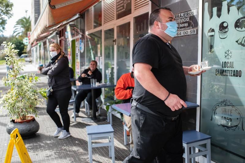 Terrazas del área metropolitana de Tenerife en el arranque de la tercera ola del coronavirus