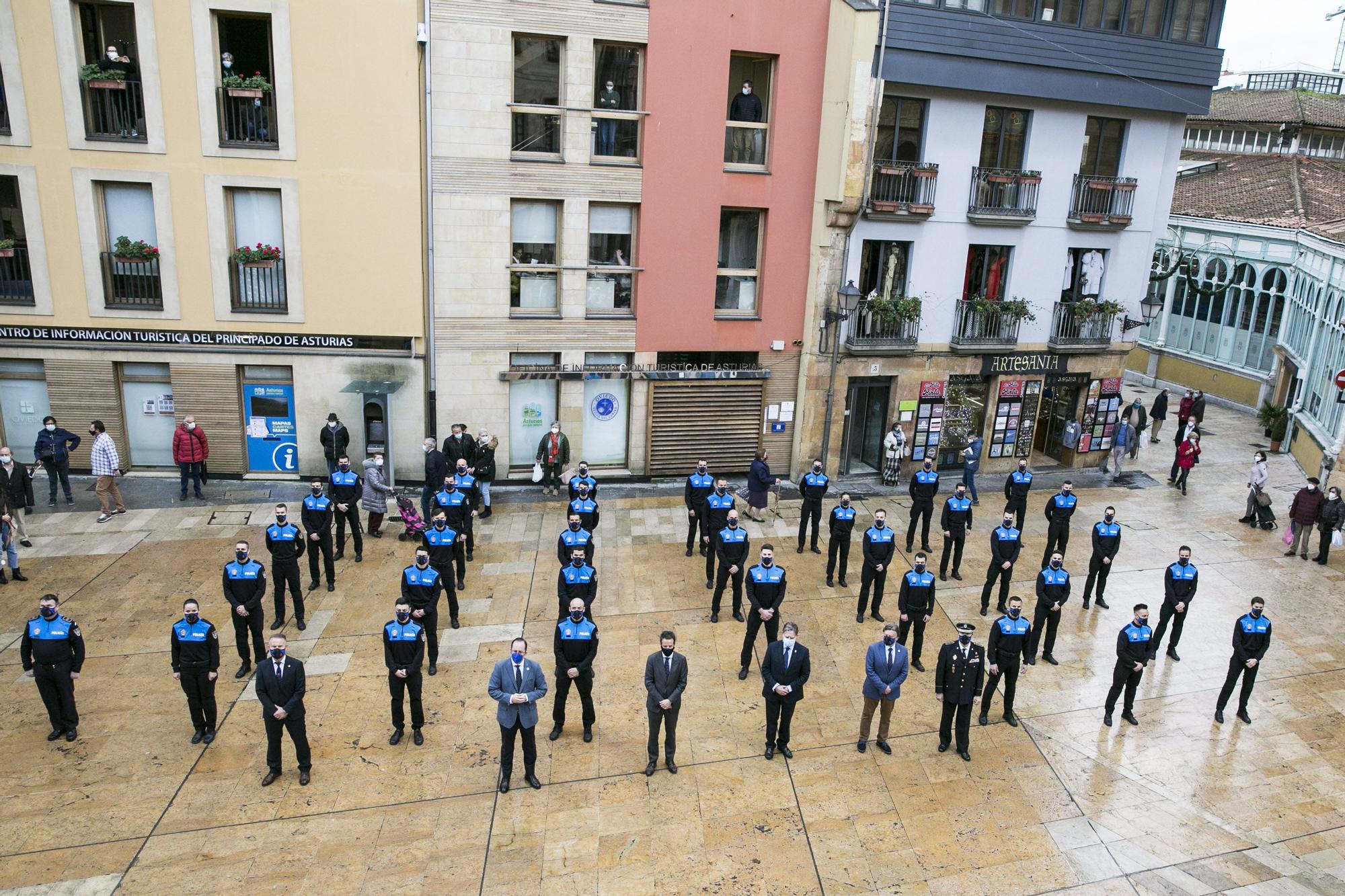 Los 35 nuevos policías locales de Oviedo