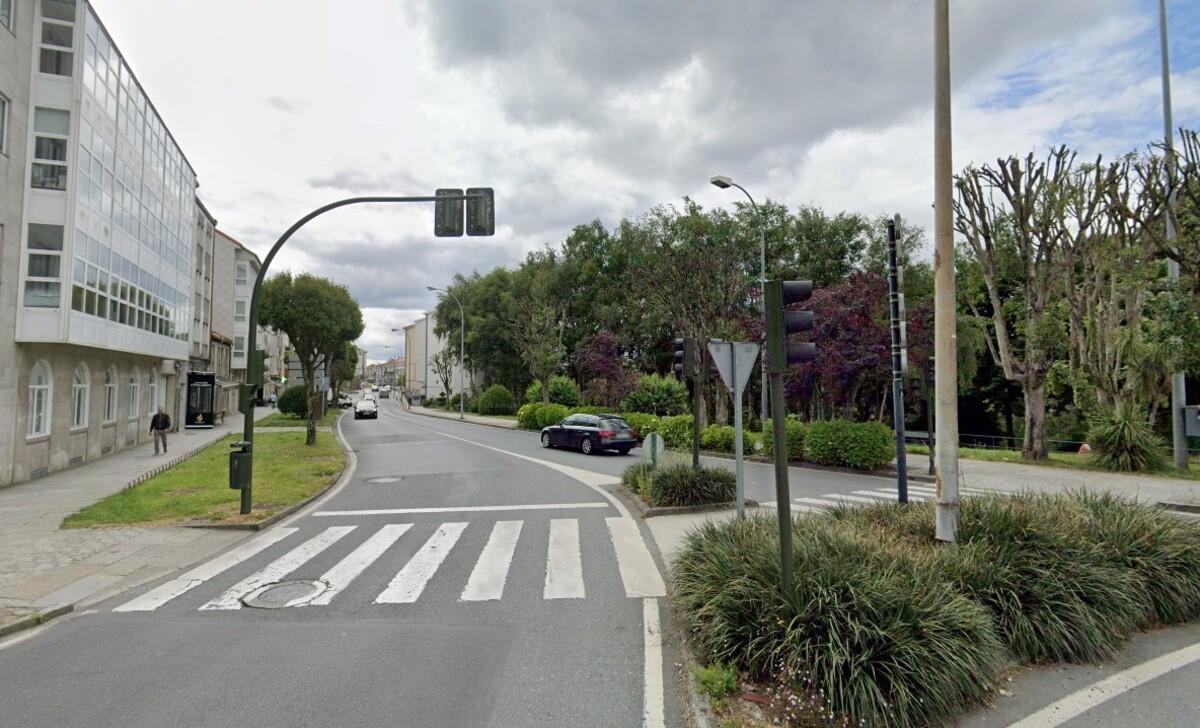 Paso de peatones de la rúa Pastoriza