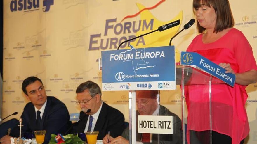 Francina Armengol, durante su intervención en el Nueva Economía Forum.