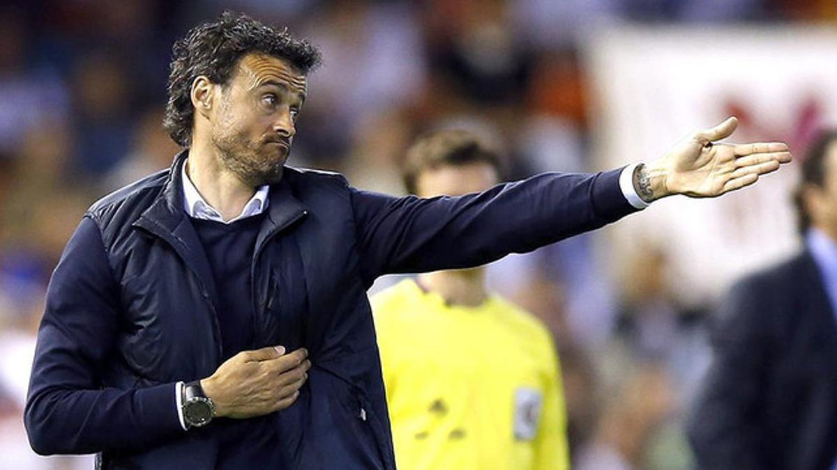 Luis Enrique, durante su último partido como entrenador del Celta