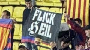 La pancarta en Mónaco que ha provocado la sanción de la UEFA al Barça.