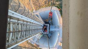 Simulacro de Bombers de Barcelona en la Torre de Collserola