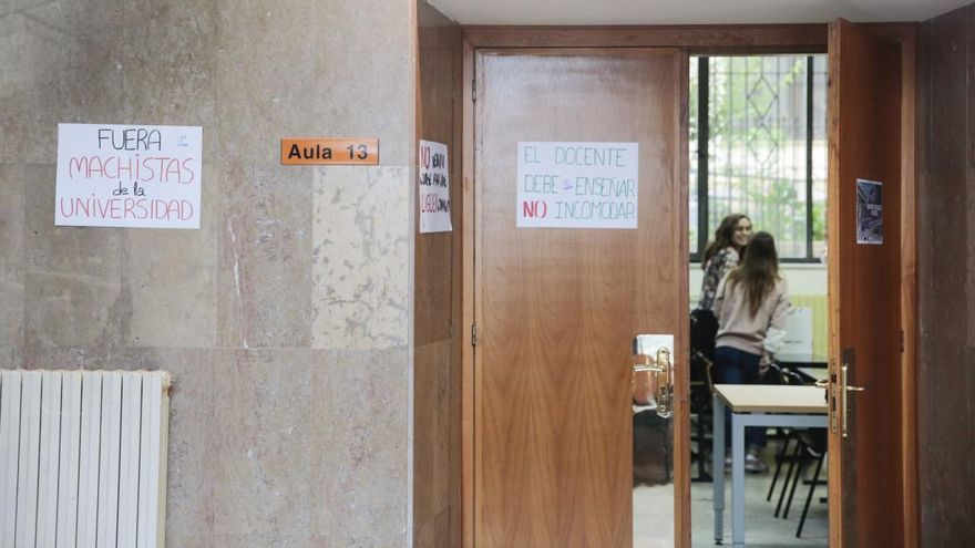 Un aula de la facultad de Psicología antes del confinamiento.