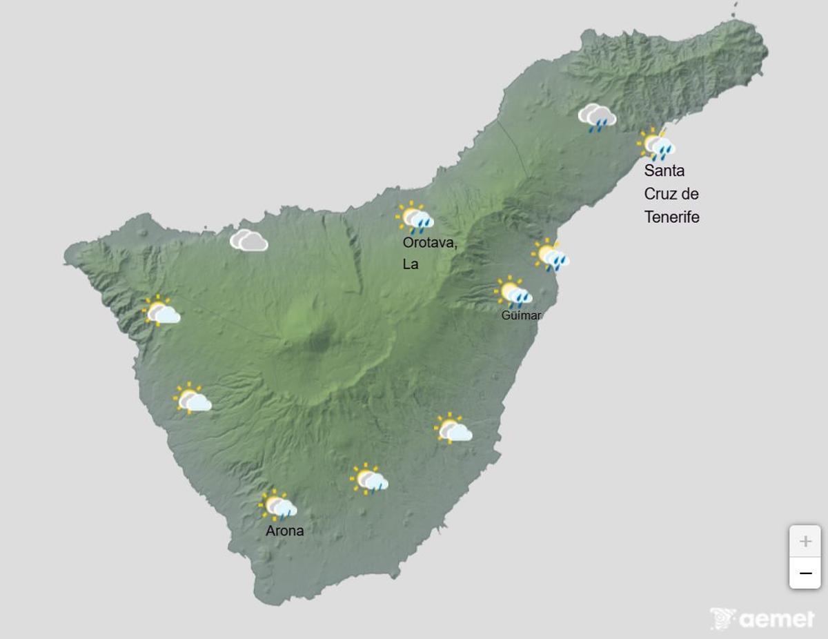 Previsión de lluvias para esta Navidad en Tenerife