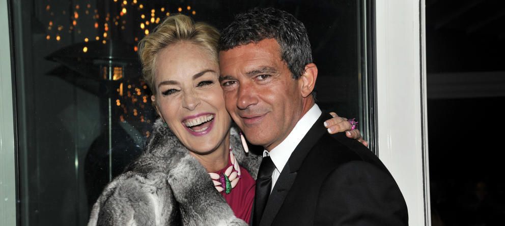 Sharon Stone con Antonio Banderas.