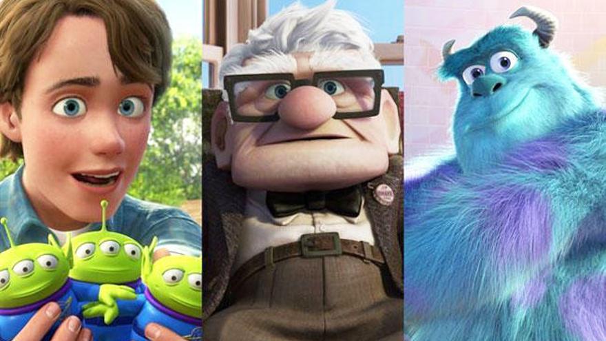 Imágenes de varias películas de Pixar&#039;.