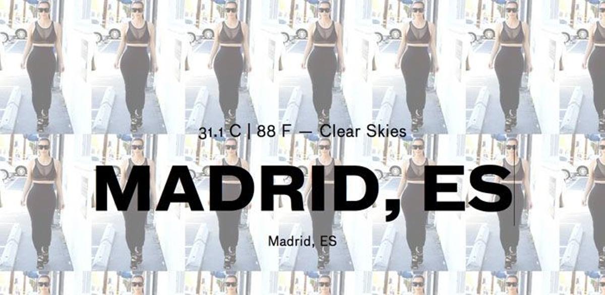 Kim Kardashian soporta el calor de Madrid