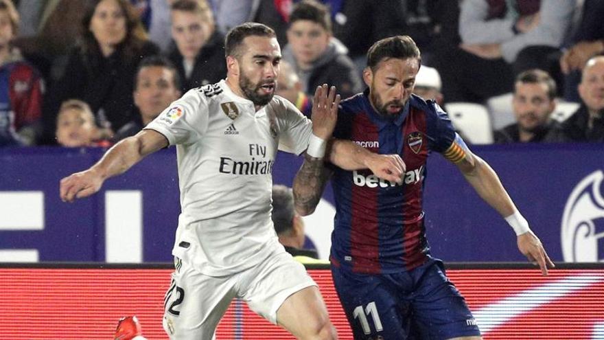 Dani Carvajal, en el Levante-Real Madrid.