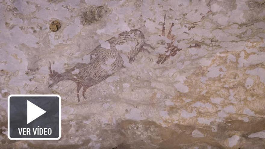Descubren la pintura rupestre caza más antigua en