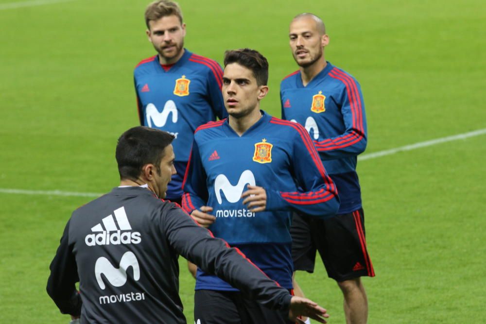 Entrenamiento y rueda de prensa de la Selección Española en Málaga