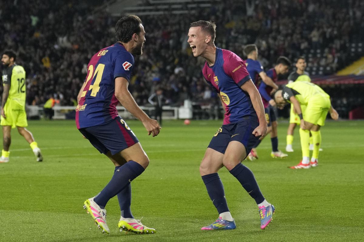 Dani Olmo fue decisivo para la victoria ante el Mallorca