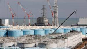 La compañía eléctrica TEPCO en la planta nuclear de Fukushima.