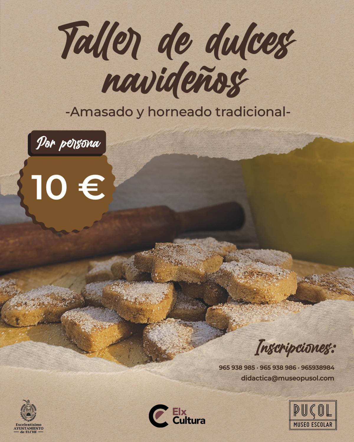 Cartel del taller navideño del Museo de Puçol en Elche