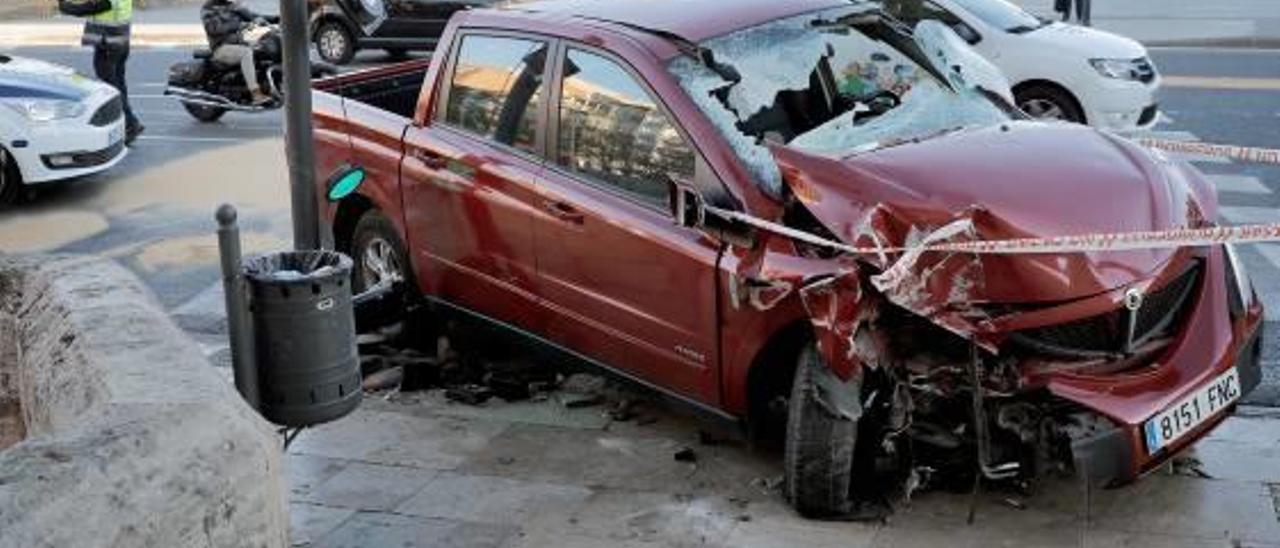 Accidente registrado en las Torres de Serranos.