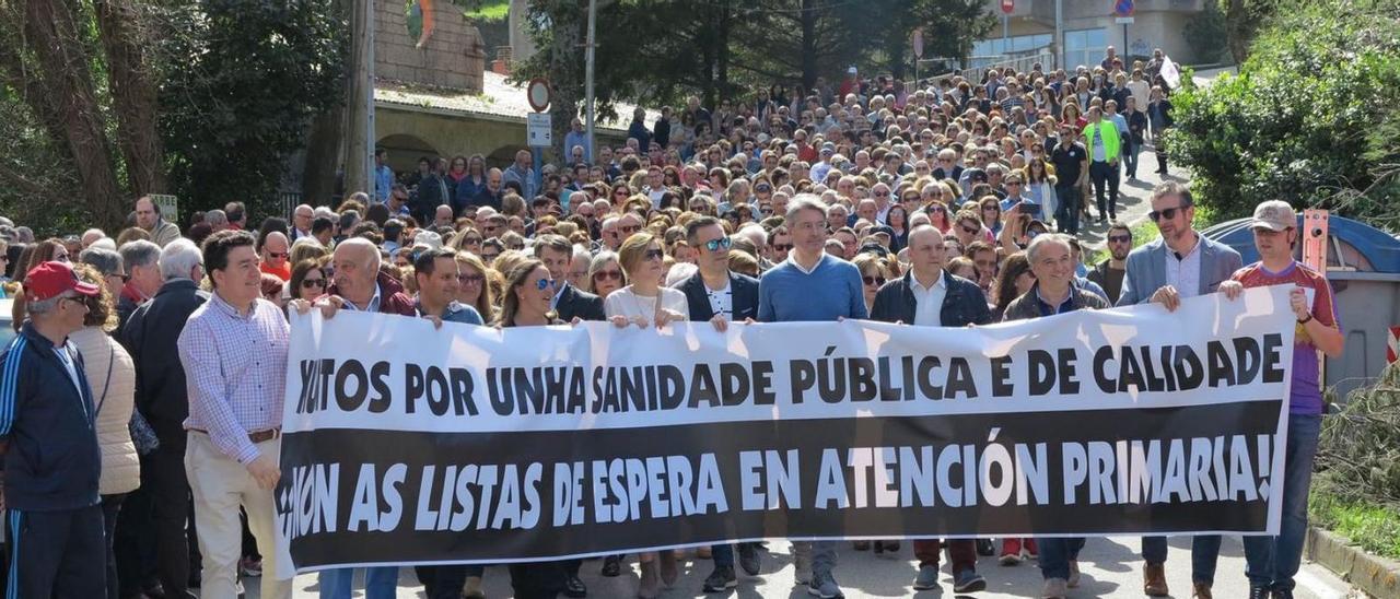 Cacabelos participó en numerosas protestas para defender la sanidad pública, como esta en 2019.