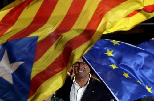 Junts pel Sí celebra su victoria en las elecciones catalanas