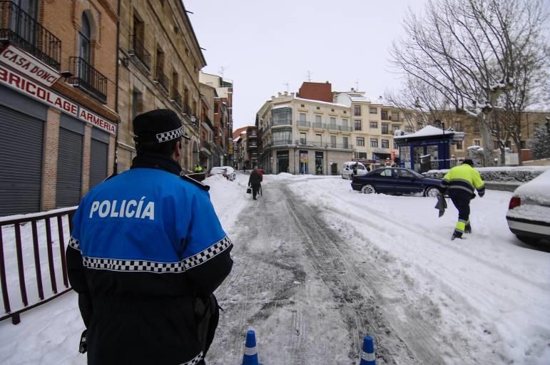 Así ha sido la nevada en Benavente.