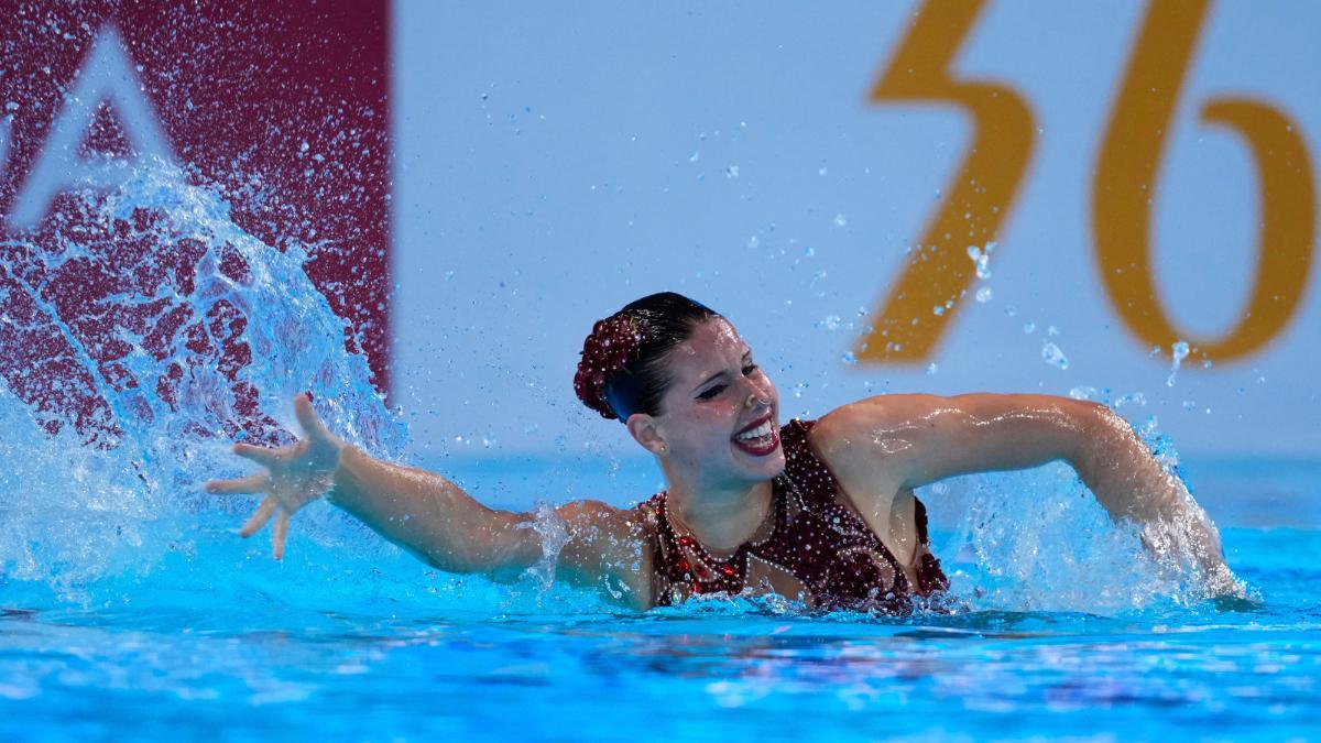Iris Tió Casas, durante la final del solo técnico femenino en Singapur