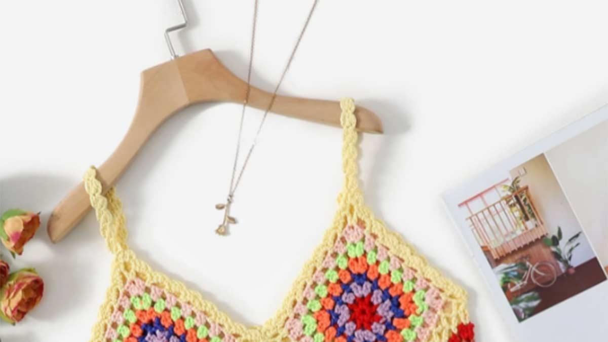 El top crochet multicolor que debes tener