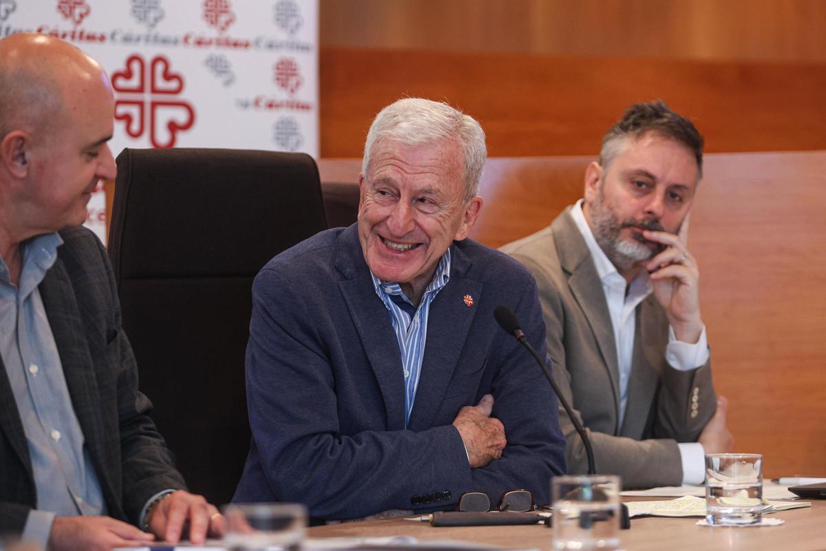 Manuel Bretón Romero, presidente de Cáritas España, en la presentación del Informe Foessa