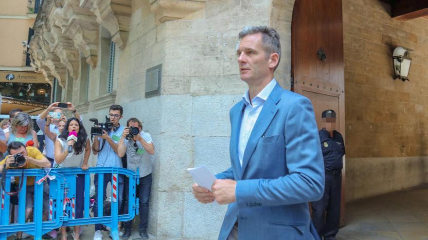 Iñaki Urdangarin durante el juicio del caso Nóos en Palma.