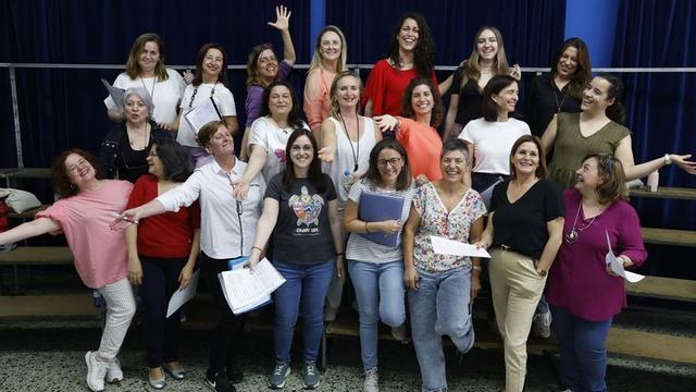 Un instante del ensayo del nuevo coro Concepción Arenal Casablanca.    | // R. GROBAS