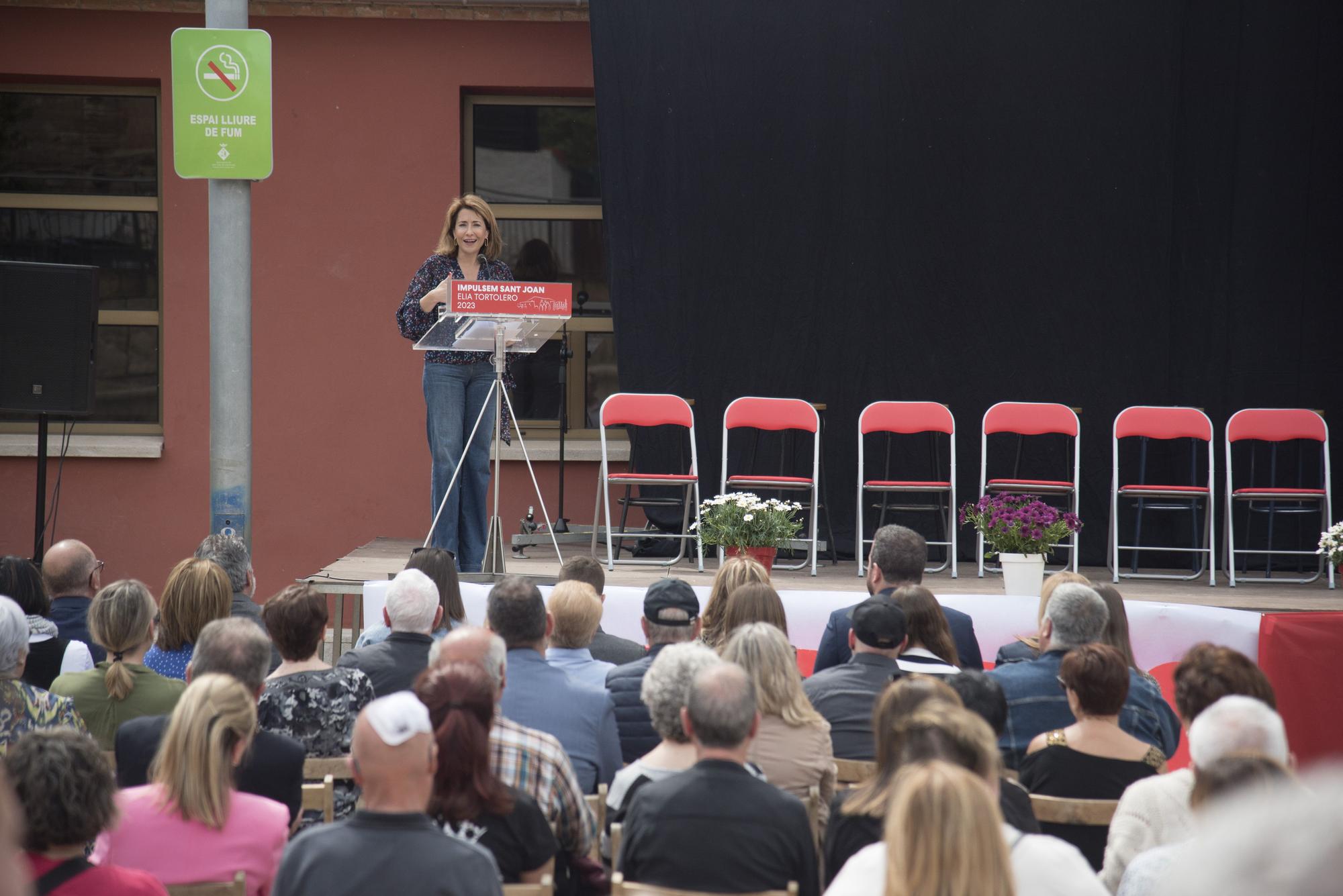 La ministra Sánchez presenta la candidatura d'Èlia Tortolero a Sant Joan de Vilatorrada