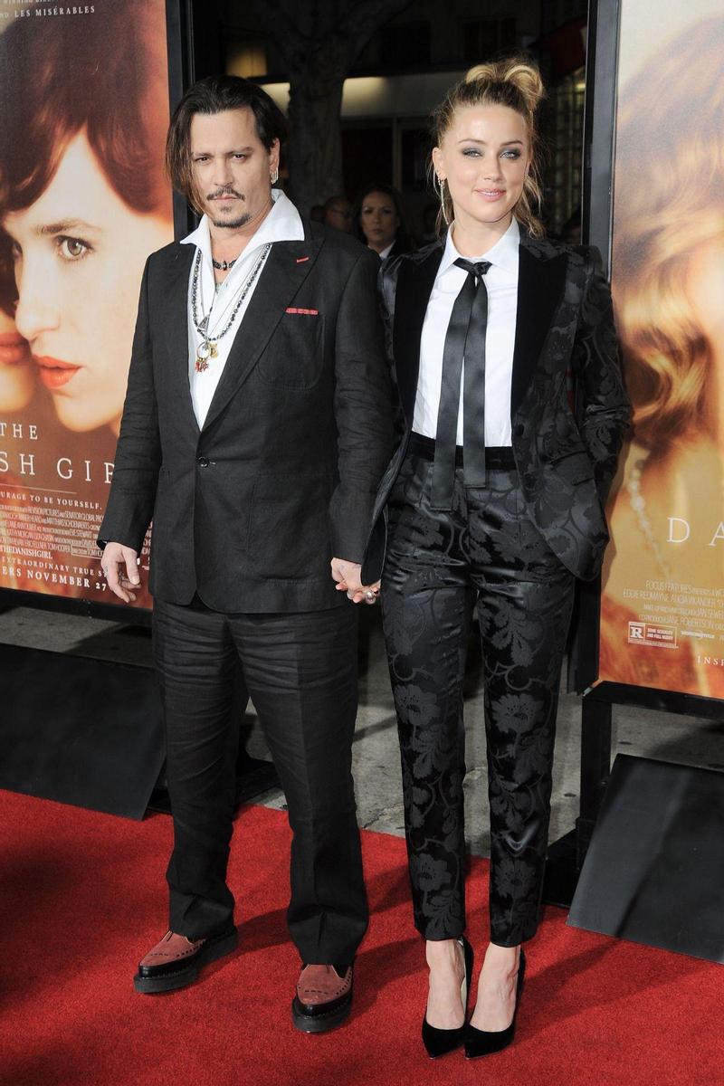 Johnny Deep y Amber Heard en el estreno de 'The Danish Girl'