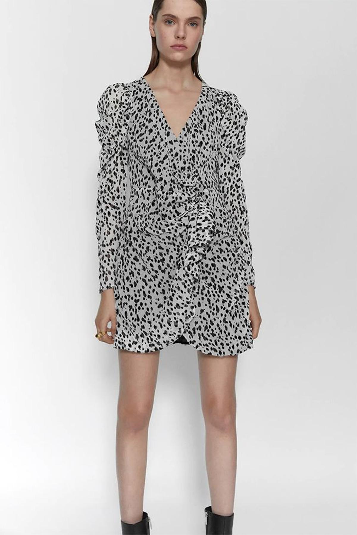 Minivestido 'animal print' de Zara