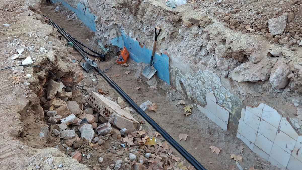 Els vells vestidors van quedar enterrats on ara hi ha l'aparcament