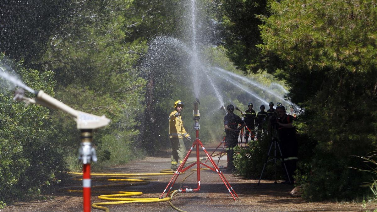 Servicio de bomberos en el Saler