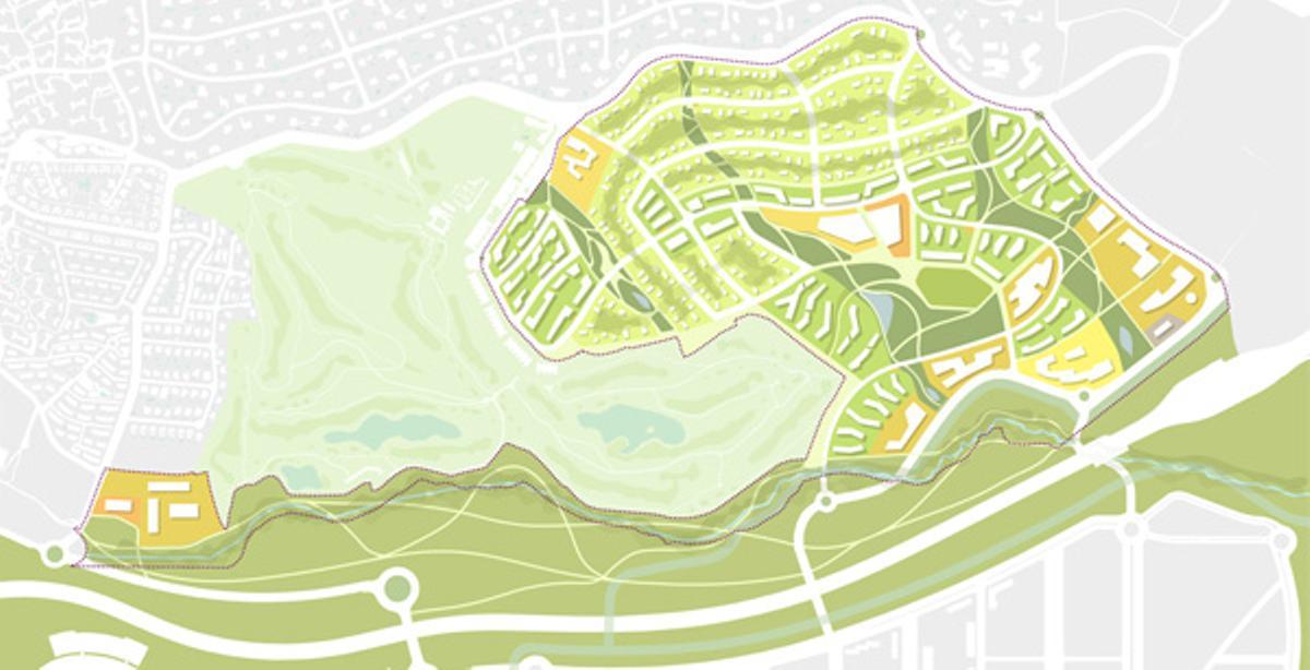 Plano de las futuras calles de La Solana de Valdebebas y la ubicación de las viviendas