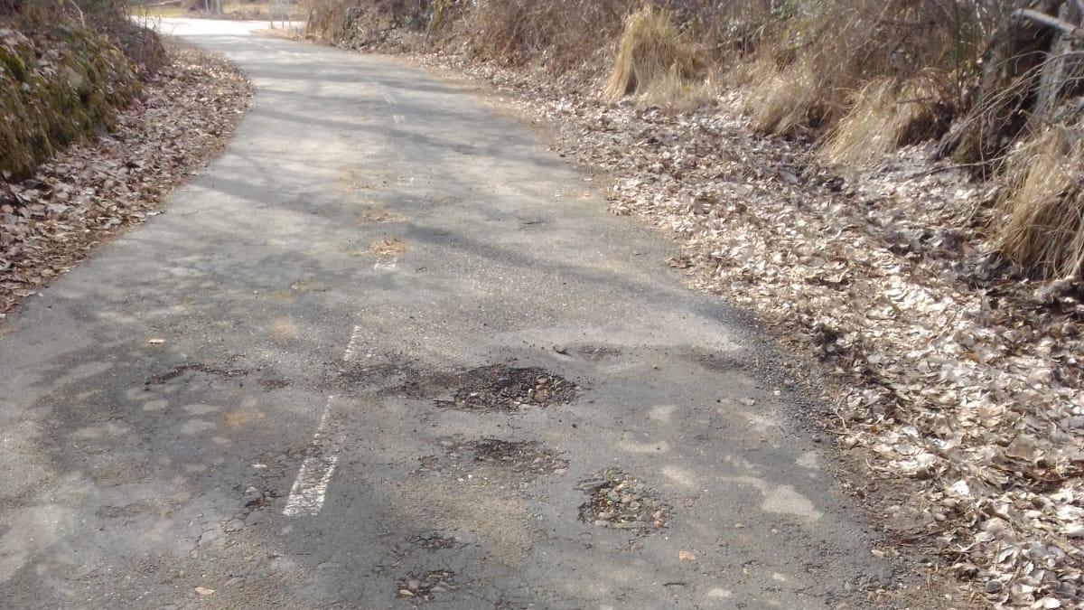 Deterioro carretera a Limianos de Sanabria