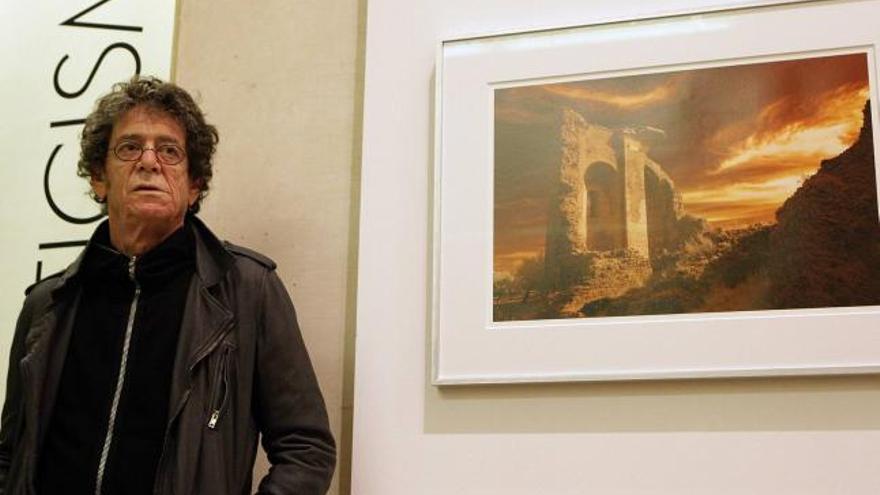 Lou Reed, durante la inauguración de la exposición ´Romanticismo´ en Es Baluard.