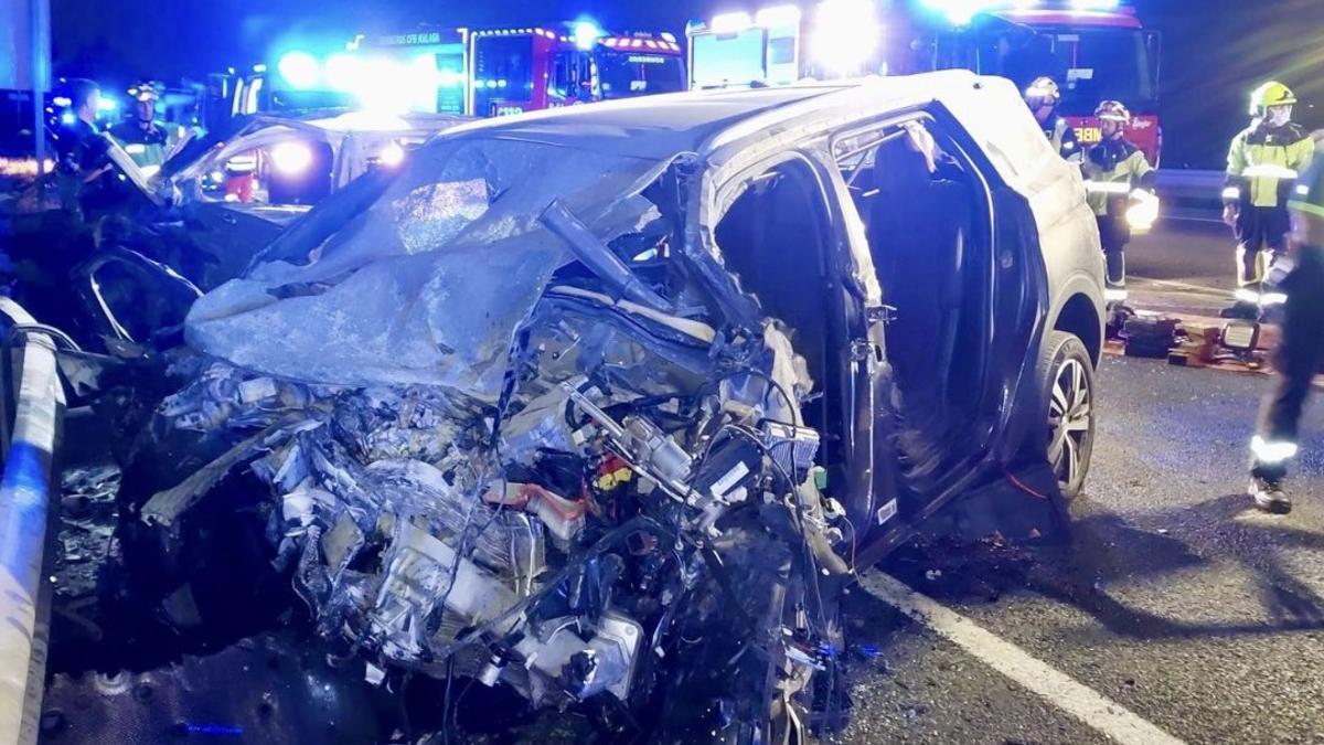 Estado de los vehículos tras el choque mortal