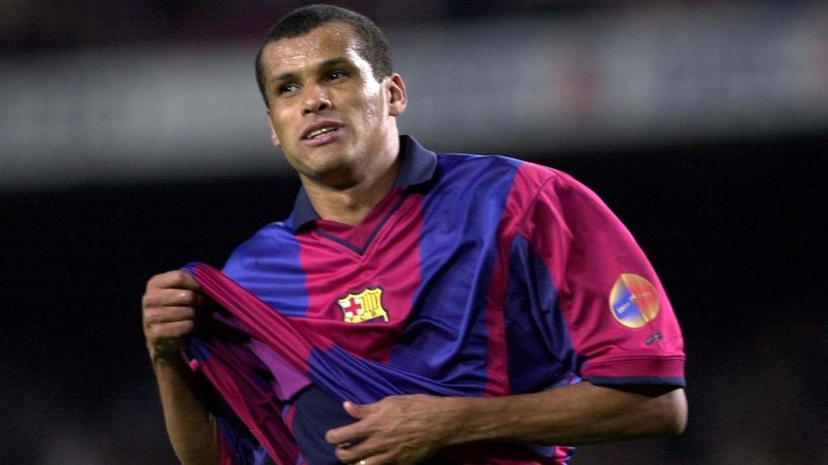 Rivaldo, en un partido del Barça contra Las Palmas.