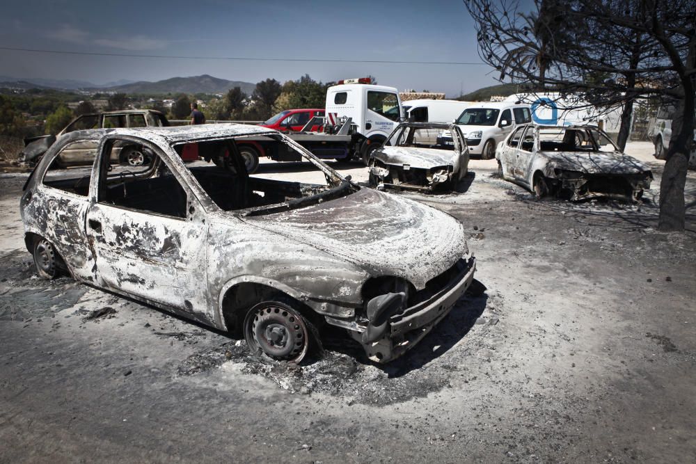 El paisaje tras el incendio de Xàbia y Benitatxell