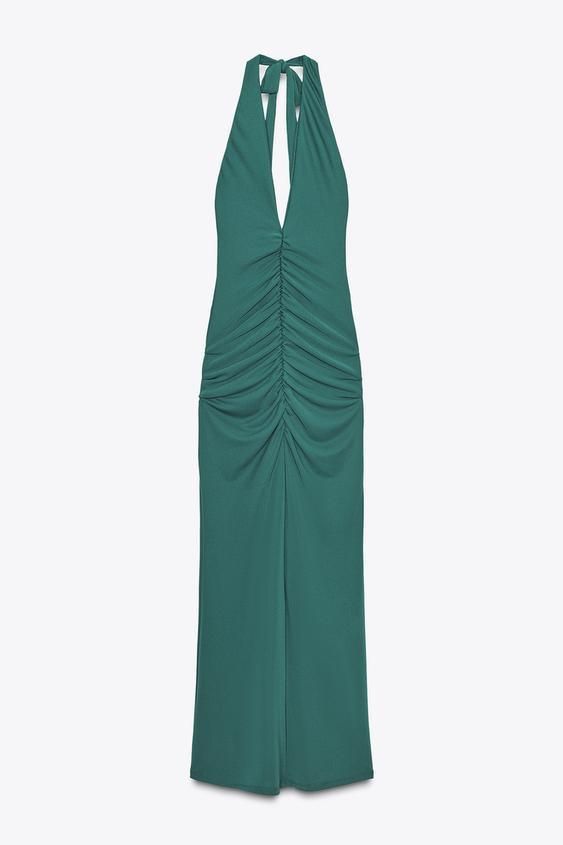 Vestido escote halter de Zara