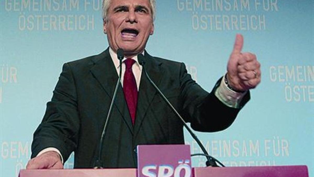 El canciller y líder del SPÖ, Werner Faymann, en Viena.